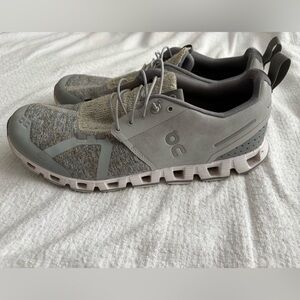 On Running womens Gray and White Sneakers